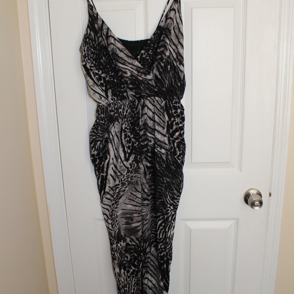 H&M printed Spaghetti strap long jumpsuit